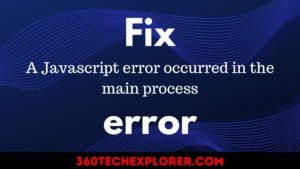 Fix A javascript error occurred in the main process error