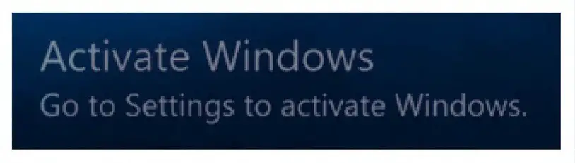 Windows 10 watermark
