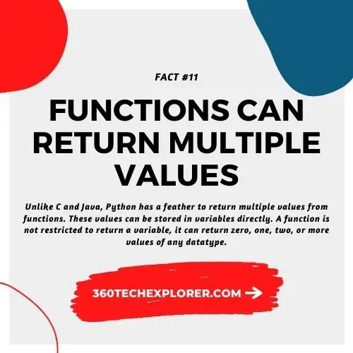 Functions can return multiple values