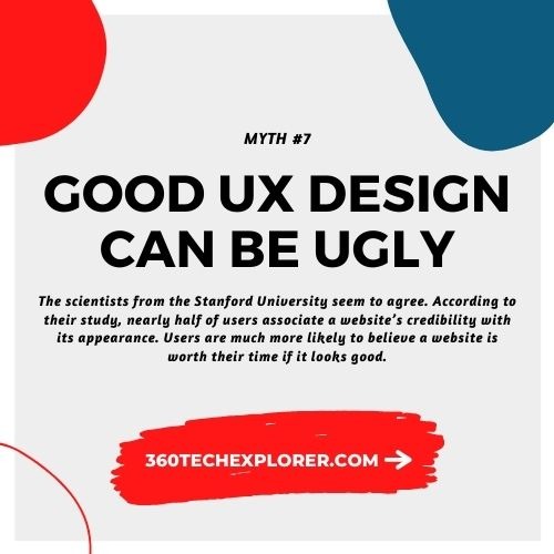 Good UX design can be ugly. UX Myth #7