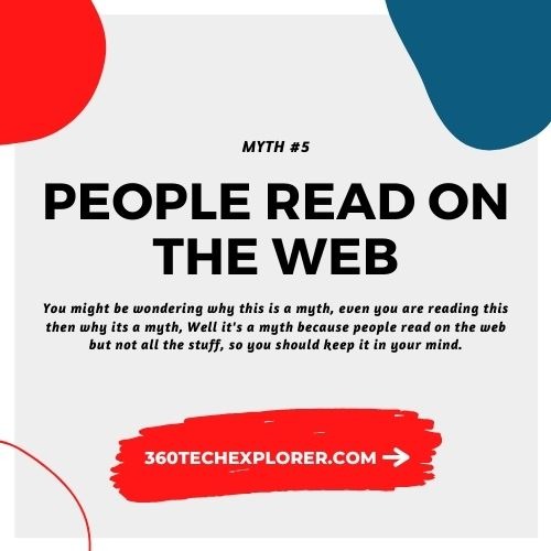 People read on the web. UX Myth #5