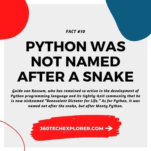 Python was NOT named after a snake