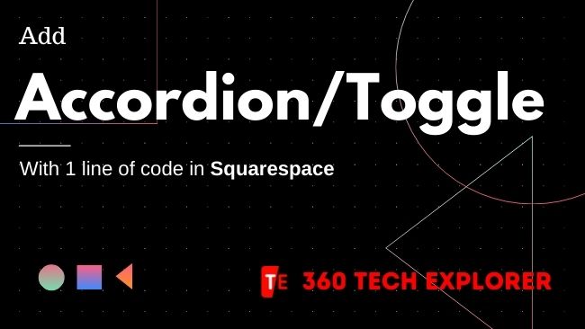 Add AccordionToggle style with 1 line code in Squarespace